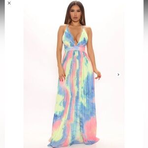 FASHIONNOVA After The Storm Multicolor Dress - Sz. 1X